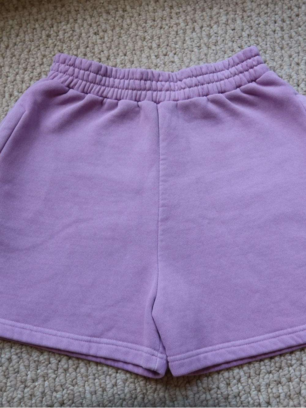 Women's Lavender Elastic-Waist Pretty Little Thing Shorts